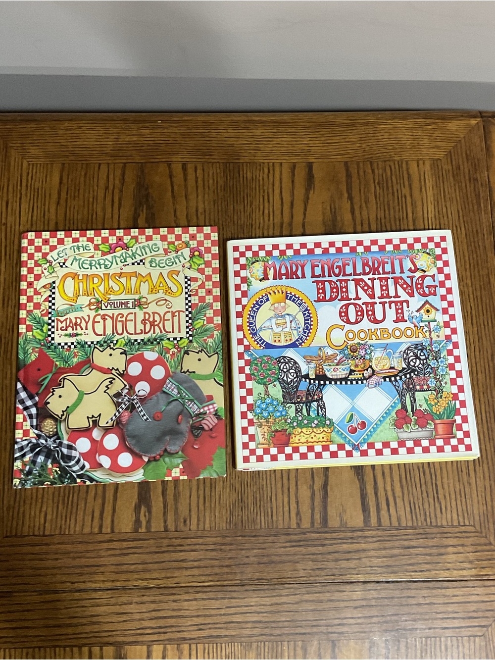 Mary Engelbreit Cookbooks: Dining Out & Christmas V 1.